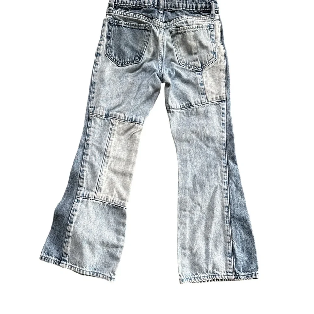 Gap Kids Girls 70s style‎ Flare High Rise Patchwork Denim Jeans - Size 6